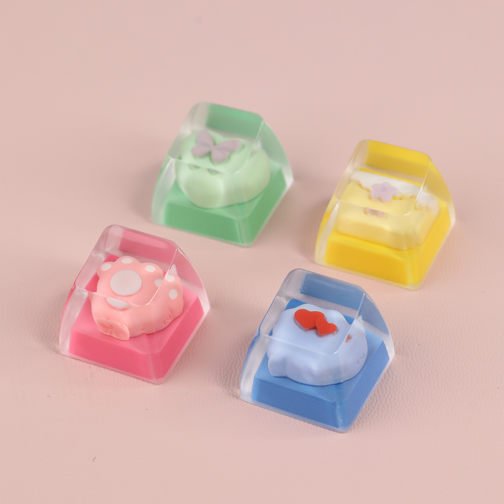 Adorable Macaron Artisan Resin Keycap Set – Refresh Your Keyboard Look