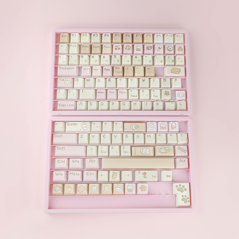 🐰 Soft Pastel Bunny & Dessert Keycaps: Your Desk’s New Sweetest Obsession