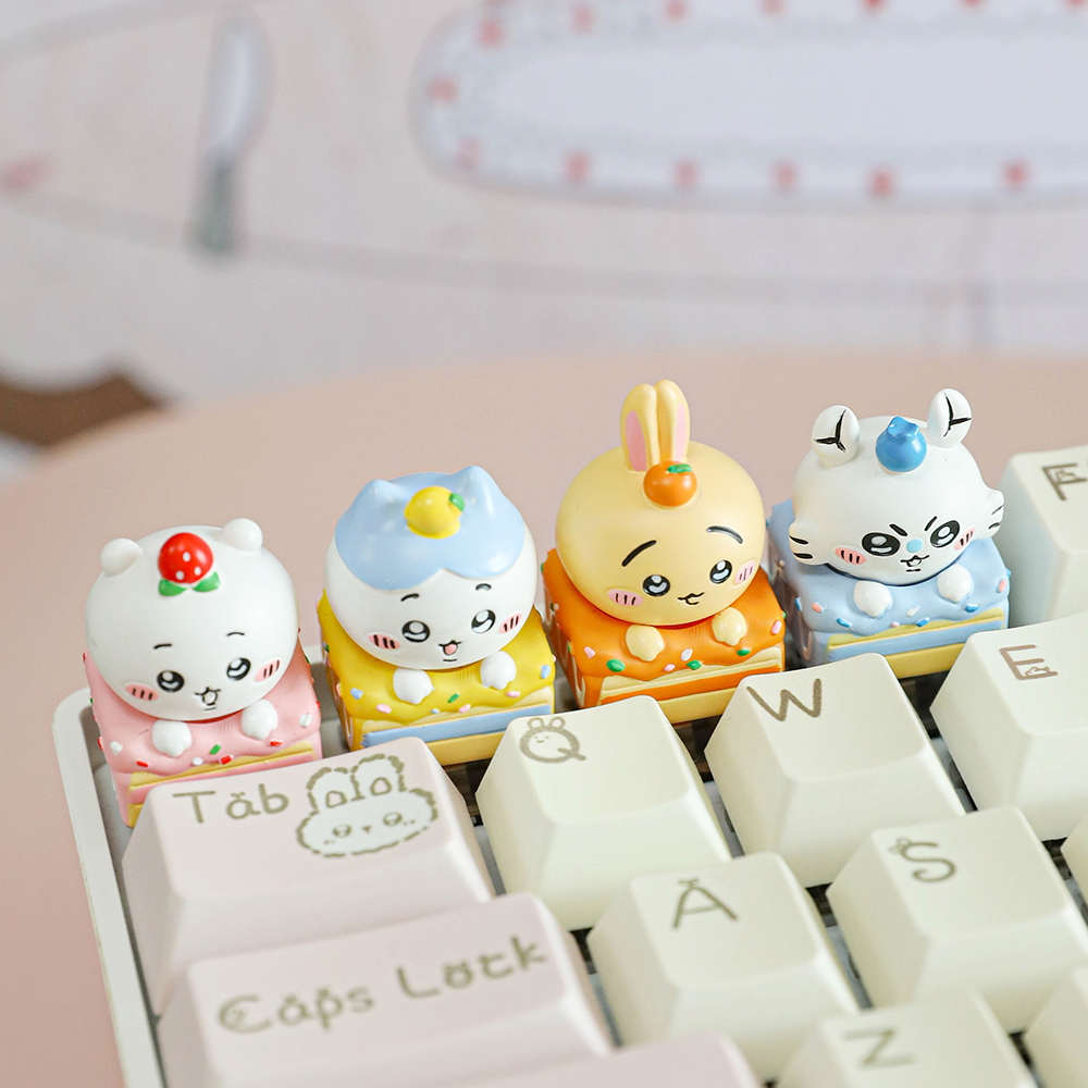 Chiikawa Cake‑Theme Artisan Keycap Set: Sweet Kawaii Charm for Your Keyboard