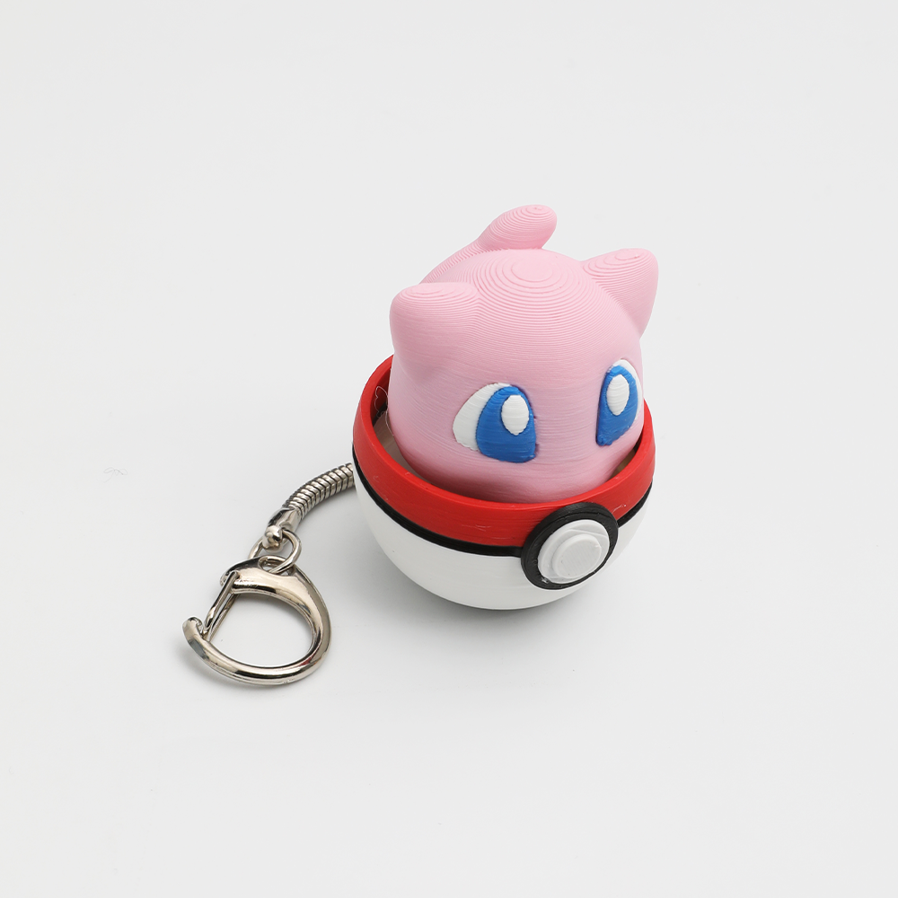 Jigglypuff Pop-Up Pokeball Fidget Toy Cute Pokemon Stress Relief Keychain