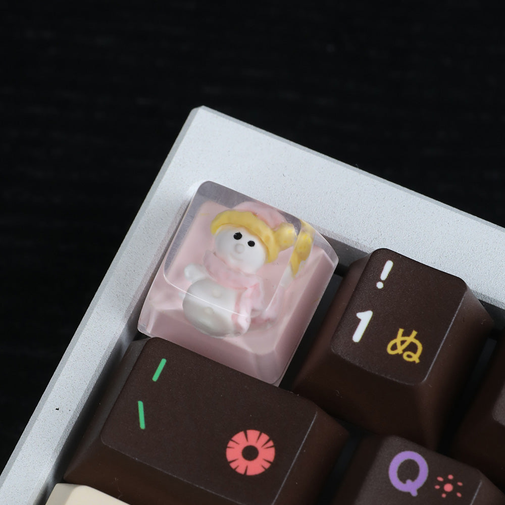 Snowman Winter‑Themed Artisan Keycap  #gaming #keycaps