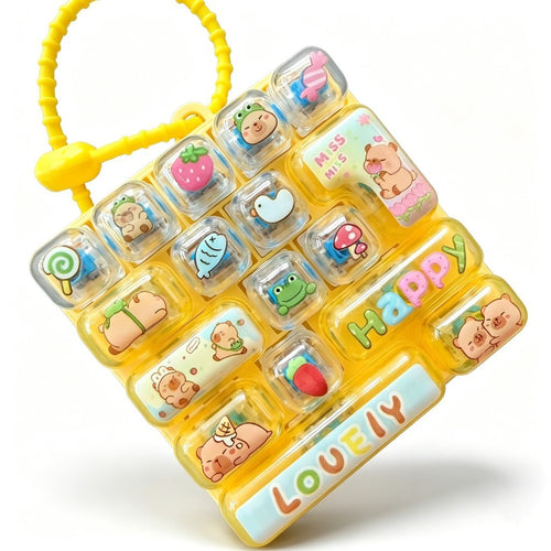 Animal 14-Key keycap clicker keychain, view 2