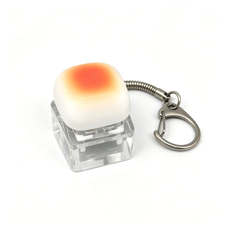 Caramel bread keycap clicker keychain, 1-key