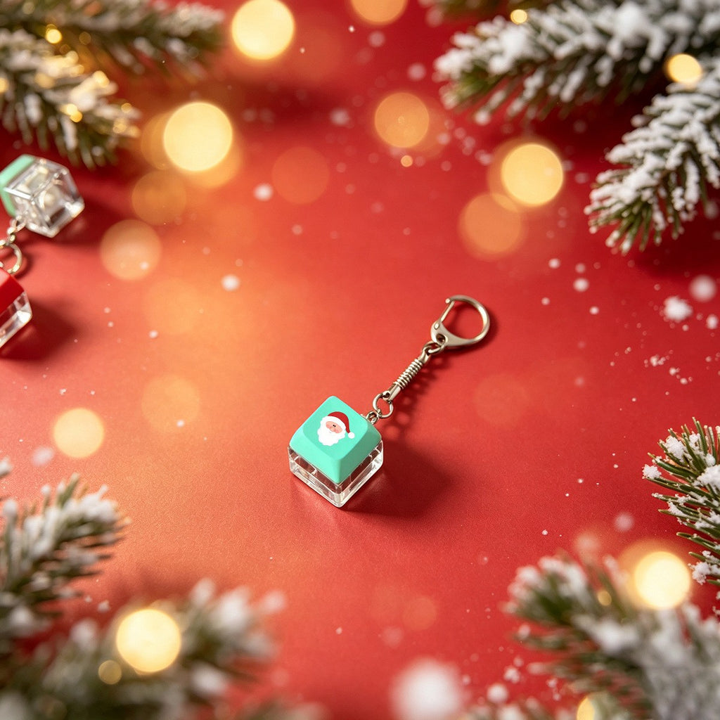 Christmas keycap clicker keychain, 1-Key