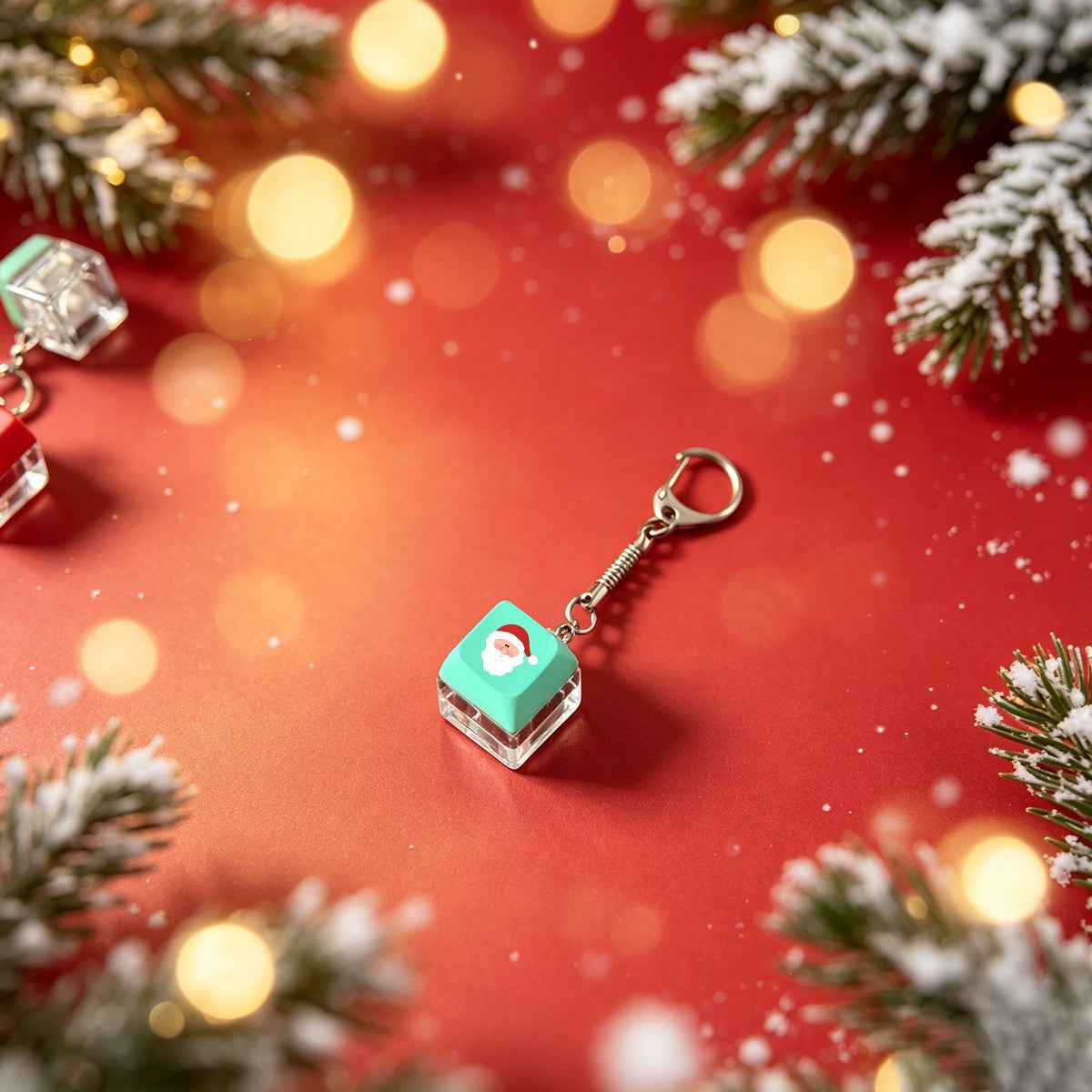 Christmas keycap clicker keychain, 1-Key