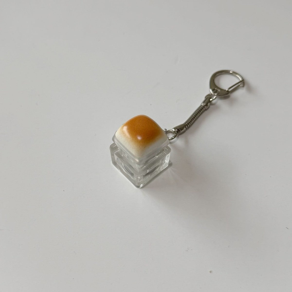Golden Bread Block keycap clicker keychain, 1-Key Bread