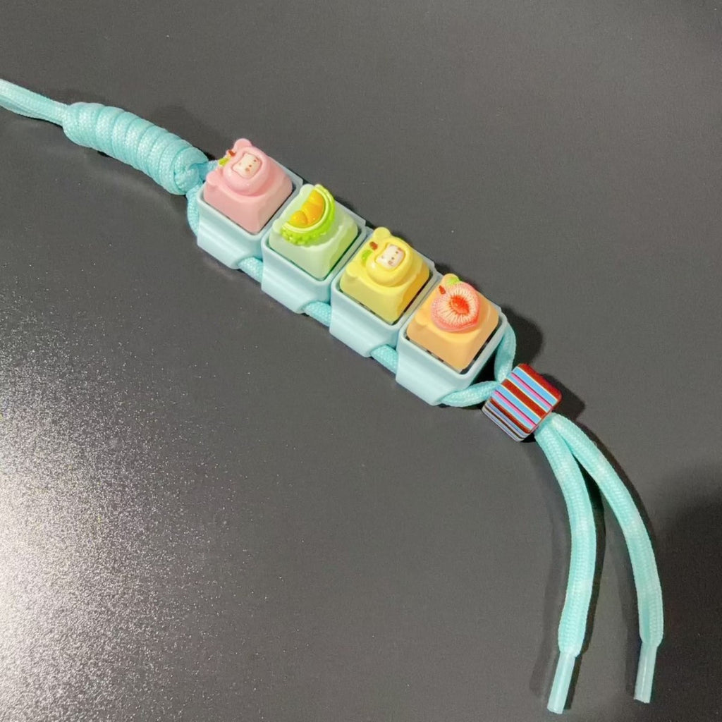 Modular 1-Key keycap clicker keychain, view 2
