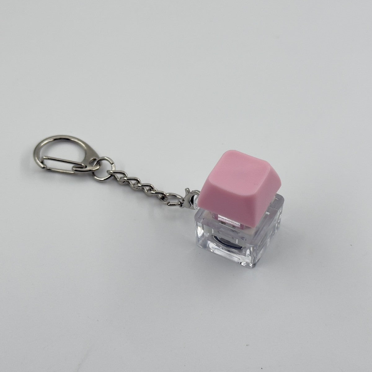 Single-Key Macaron keycap clicker keychain, Pink