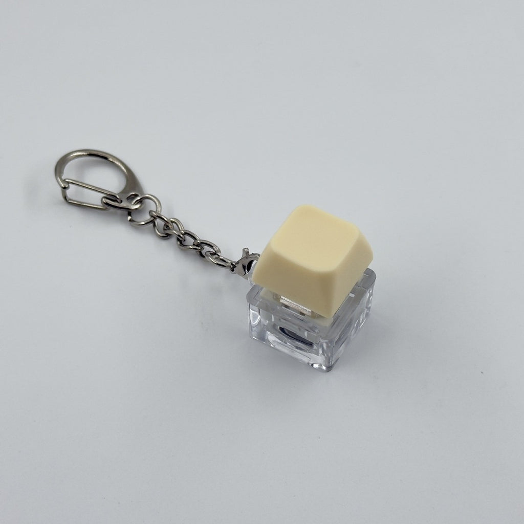 Single-Key Macaron keycap clicker keychain, Cream
