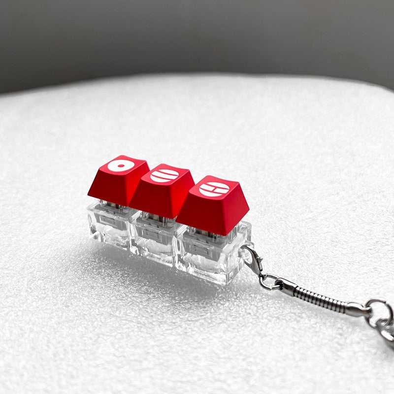 World Tour Fan keycap clicker keychain, Red